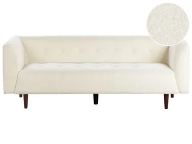 Sofa 3-seter BYSKE Bouclé Off white v:3093776 Sofa 3-seter BYSKE Bouclé Off white v:3093776