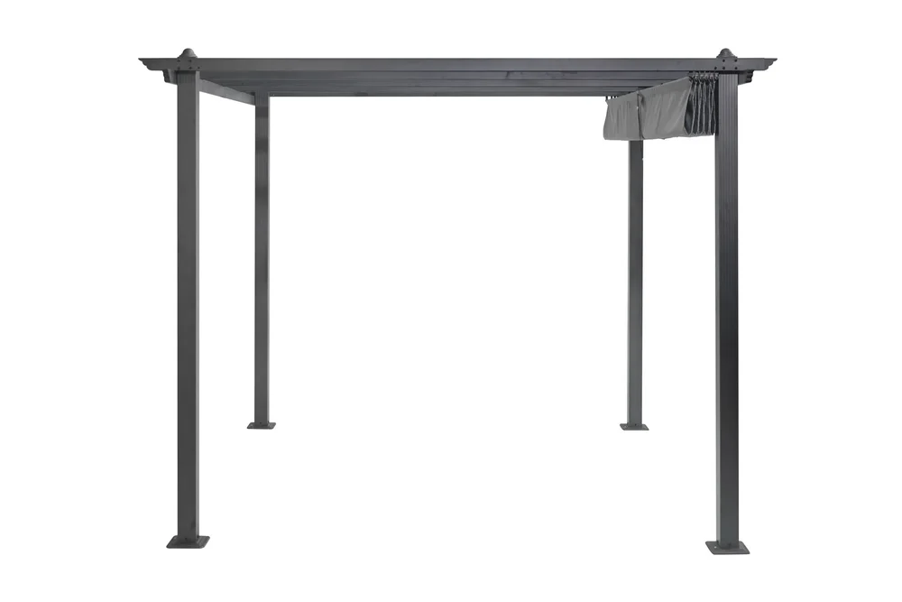 Porto pergola 3x3 m i aluminium med tak for solskjerming v:7656862