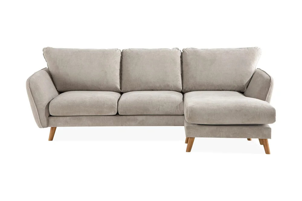 Trend Lyx 3-seters Høyrevendt L-formet Sjeselongsofa i Stoff v:4821118