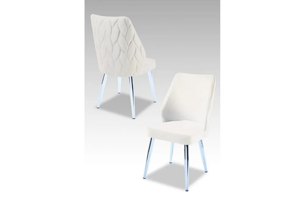 Spisestol Stifen Krem / Krom v:5882524