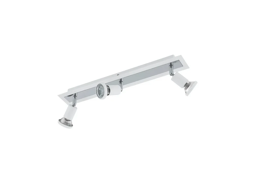 Spotlight Eglo Sarria med 3 Lamper Hvit, Krom v:7794903 Spotlight Eglo Sarria med 3 Lamper Hvit, Krom v:7794903