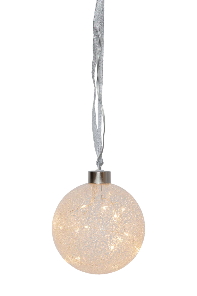 Glasskule Glow Snow – Hvit – Belysning | m v:5204365 Glasskule Glow Snow – Hvit – Belysning | m v:5204365