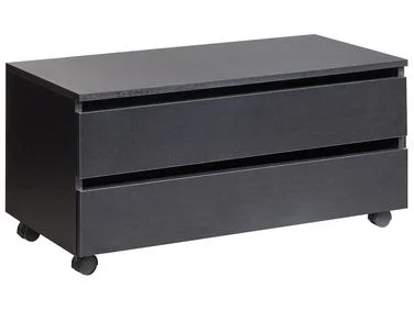 Baderomsskap TERESINA 80 cm med hjul Svart v:3642040
