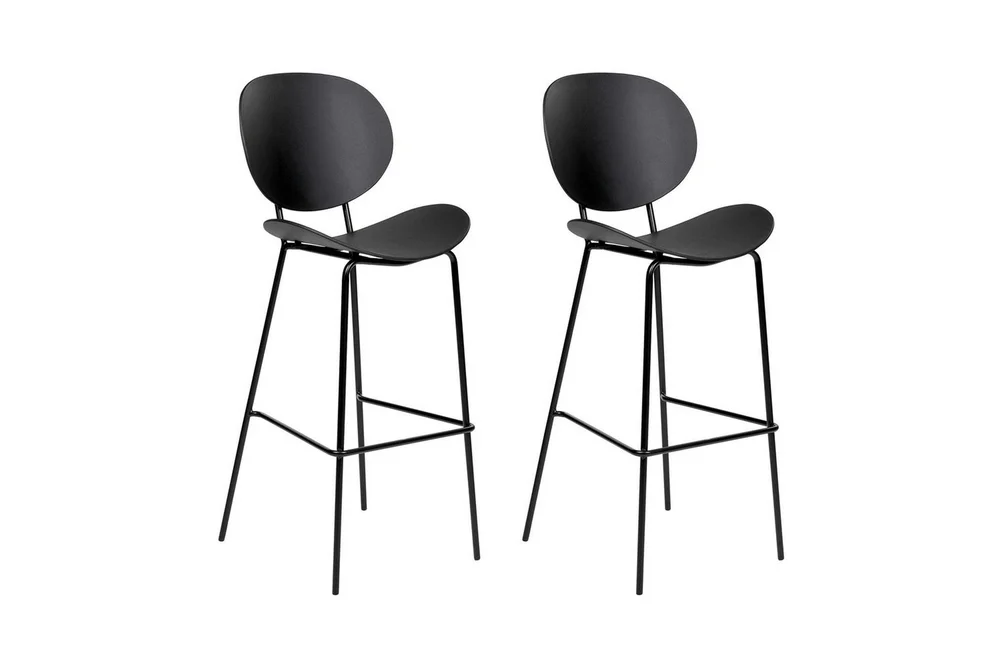 Barstol Beliani Shonto set om 2 Grå Black v:6737003 Barstol Beliani Shonto set om 2 Grå Black v:6737003