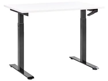 Manuelt justerbart skrivebord DESTINES 120 cm 72 cm Hvit/svart v:9404116 Manuelt justerbart skrivebord DESTINES 120 cm 72 cm Hvit/svart v:9404116