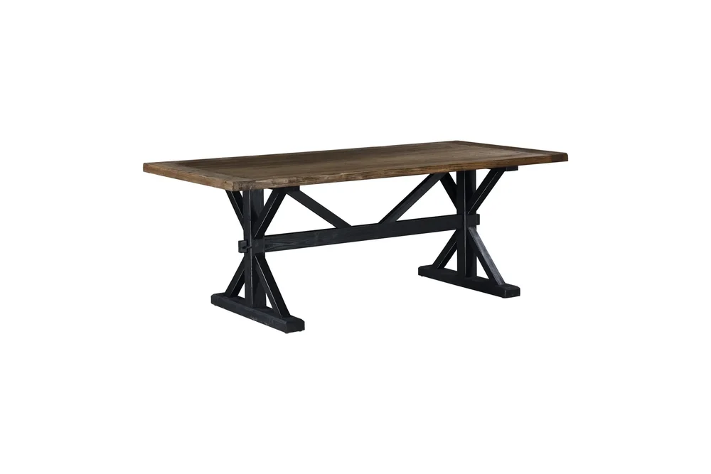 Lyon Premium uttrekkbart spisebord 200 cm Bloomington Natur, Black v:4685666