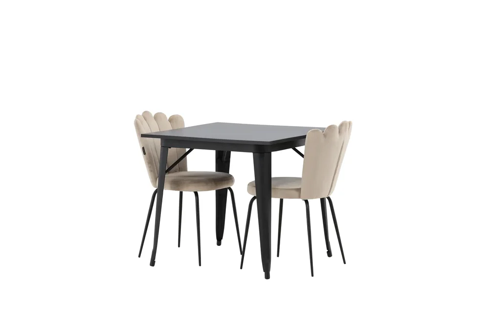 Spisegruppe Tudera 80 cm Rektangulær med 2 Limhamn Stoler v:8732993