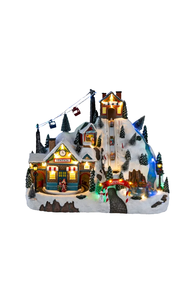 B/O Juleskianlegg 46 cm LED – Flerfarget – Belysning | m v:690325 B/O Juleskianlegg 46 cm LED – Flerfarget – Belysning | m v:690325