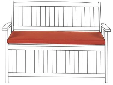 Pute til sittebenk SOVANA 108 x 45 cm Mørkerød v:326264