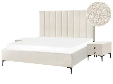Soveromssett SEZANNE Bouclé Off white 180 x 200 cm v:7681735