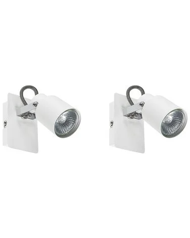 Sett med 2 spotlamper BONTE Justerbar Metall Hvit v:9933285 Sett med 2 spotlamper BONTE Justerbar Metall Hvit v:9933285