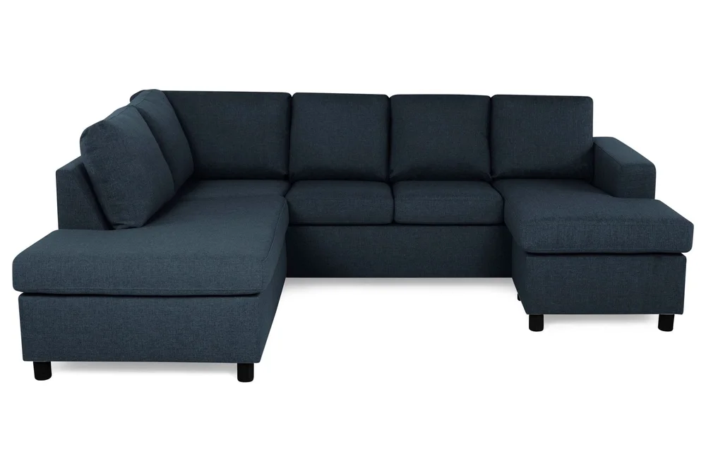 Crazy 4-seters Venstrevendt U-formet Large Sofa med Divan og Sjeselong i Stoff v:1995321