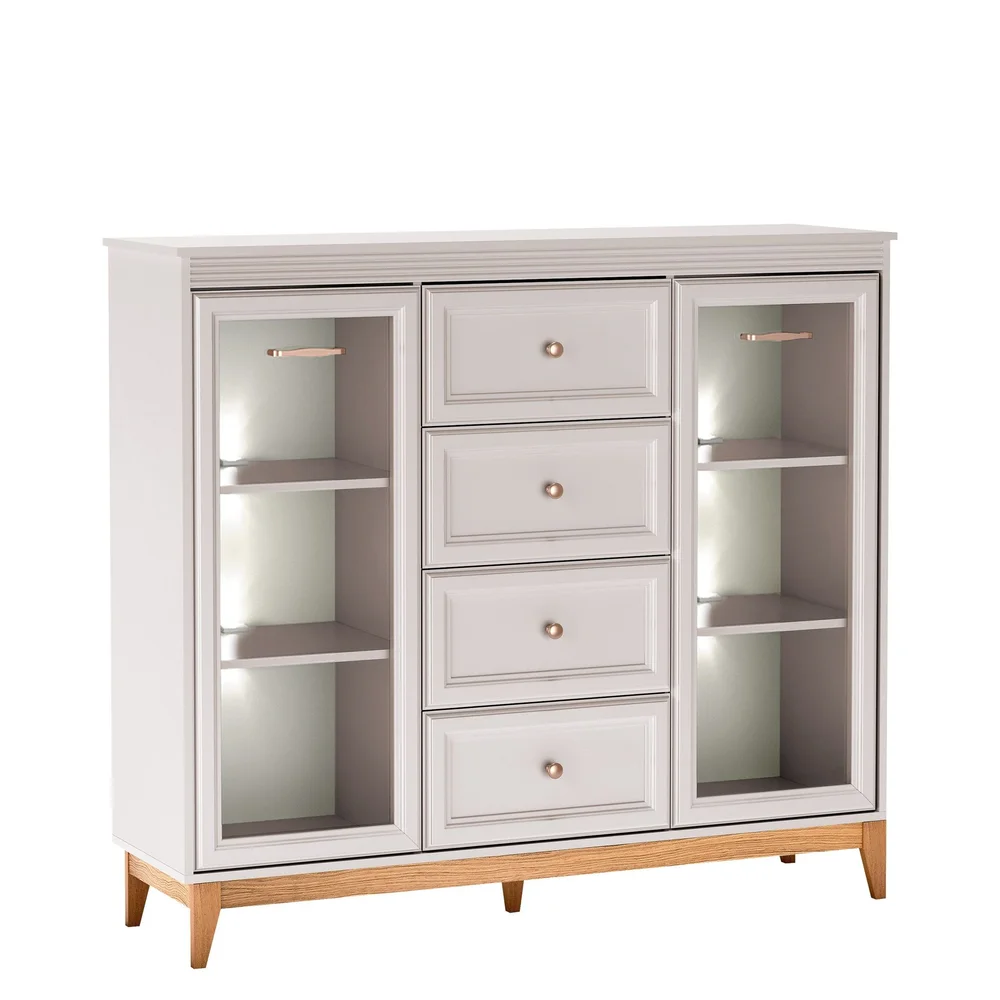 Zeylor Vitrineskap 142 cm med Belysning v:1818662