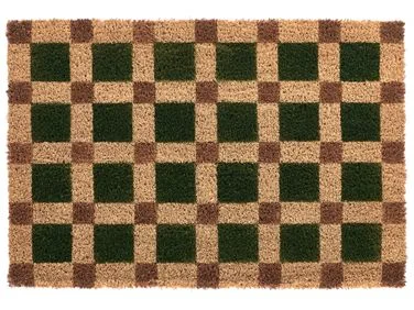 Dørmatte VILLASIS Beige/grønn 60 x 90 cm Kokosfiber v:9867097