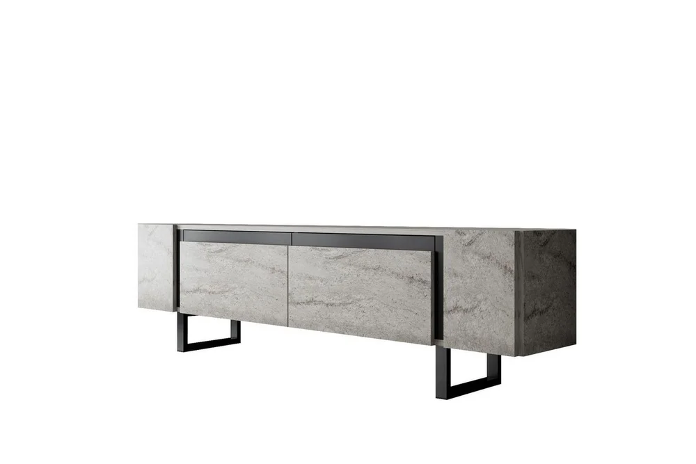 TV-bord Sozi Travertin / Svart v:4212101