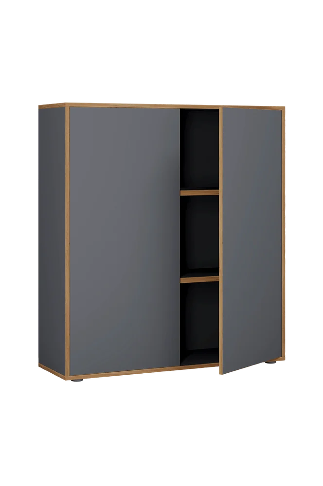 Kontorskap med 3 rom Salia B100 - Flerfarget m v:4561789