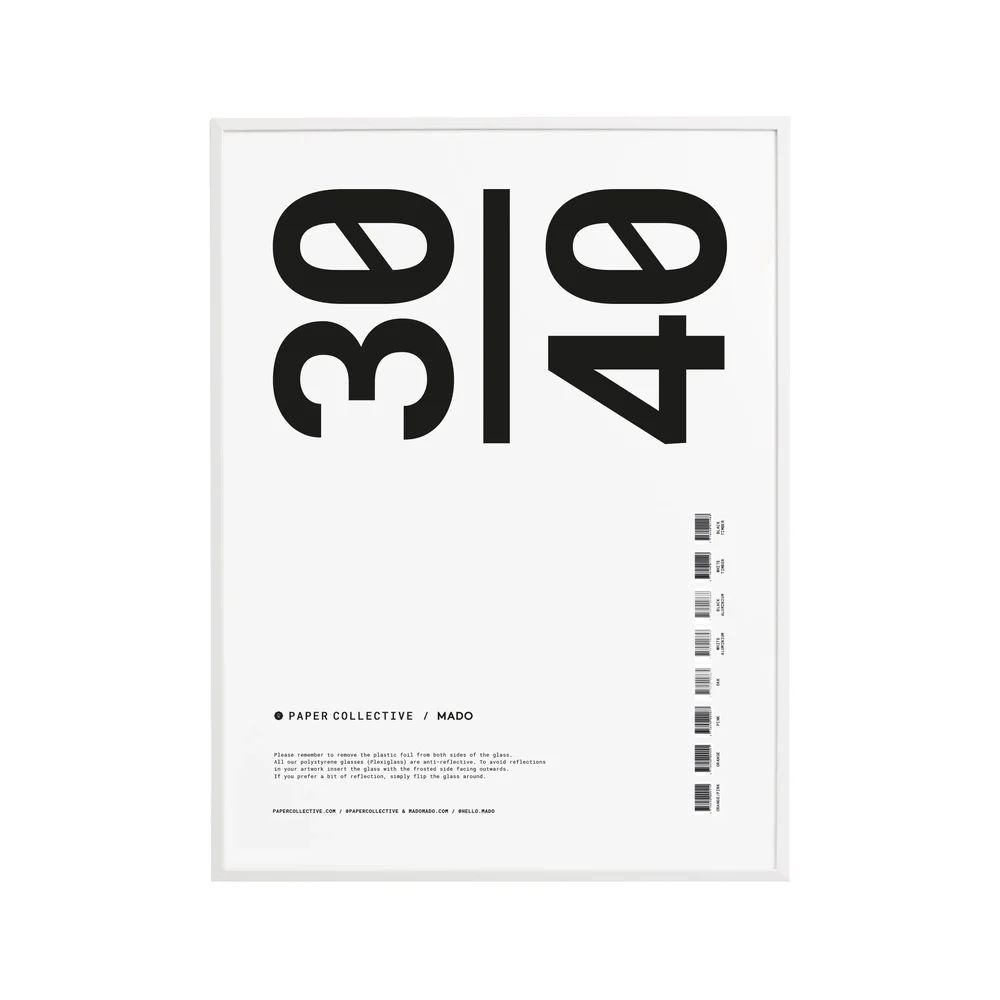 Paper Collective ramme plexiglass-hvit v:8135181