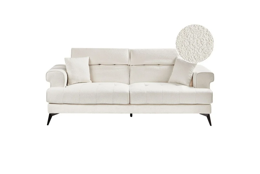 3-sitssoffa Beliani Skive Beige White||Black VALUE_MISSING_3 v:5217178