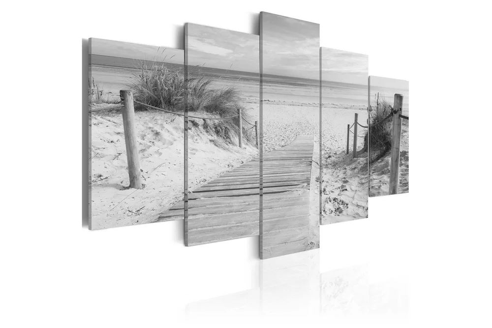 Bilde Morning On The Beach Black And White 200x100 v:2687876