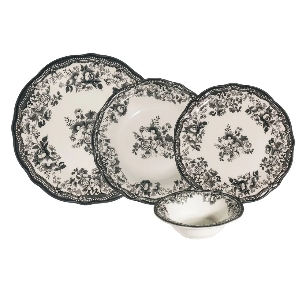 Middagsservise (24 deler) Opviq Velour Antrasitt Fulya 24 (32 x 36 x 41 cm) Hvit Antrasitt v:8255613 Middagsservise (24 deler) Opviq Velour Antrasitt Fulya 24 (32 x 36 x 41 cm) Hvit Antrasitt v:8255613