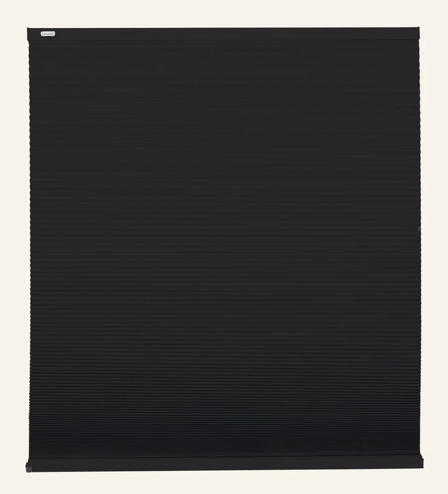 Lysfiltrerende plisségardin svart – 90×160 cm v:9889006