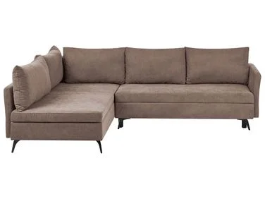 Hjørnesovesofa 3-seter KOGE Med oppbevaring Brun Høyrevendt v:6499900 Hjørnesovesofa 3-seter KOGE Med oppbevaring Brun Høyrevendt v:6499900