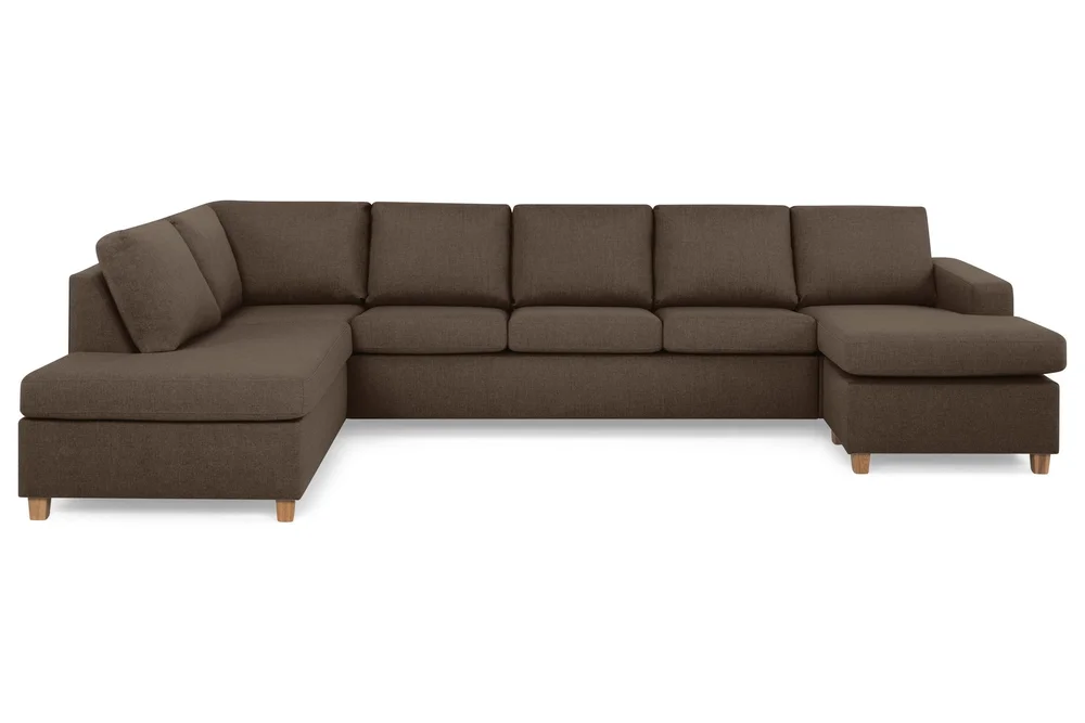 Crazy 5-seters Venstrevendt U-formet X-Large Sofa med Divan og Sjeselong i Stoff v:3038320