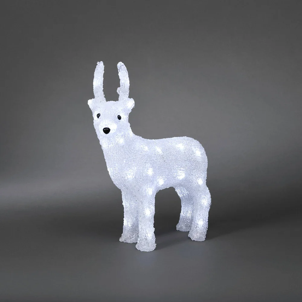 Rein i akryl, 38 cm, LED – Hvit – Belysning | m v:5067897 Rein i akryl, 38 cm, LED – Hvit – Belysning | m v:5067897