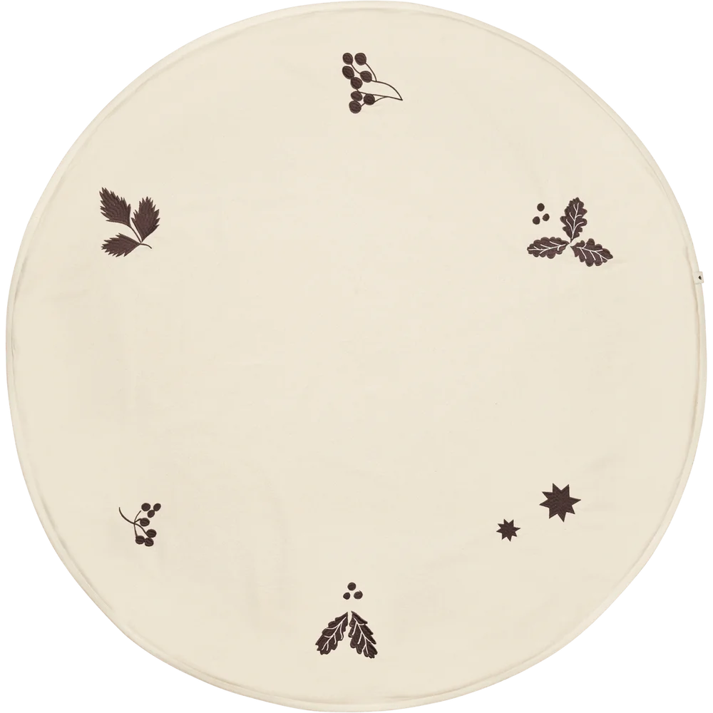 Oak Juletreteppe Rund, Naturlig v:9590087