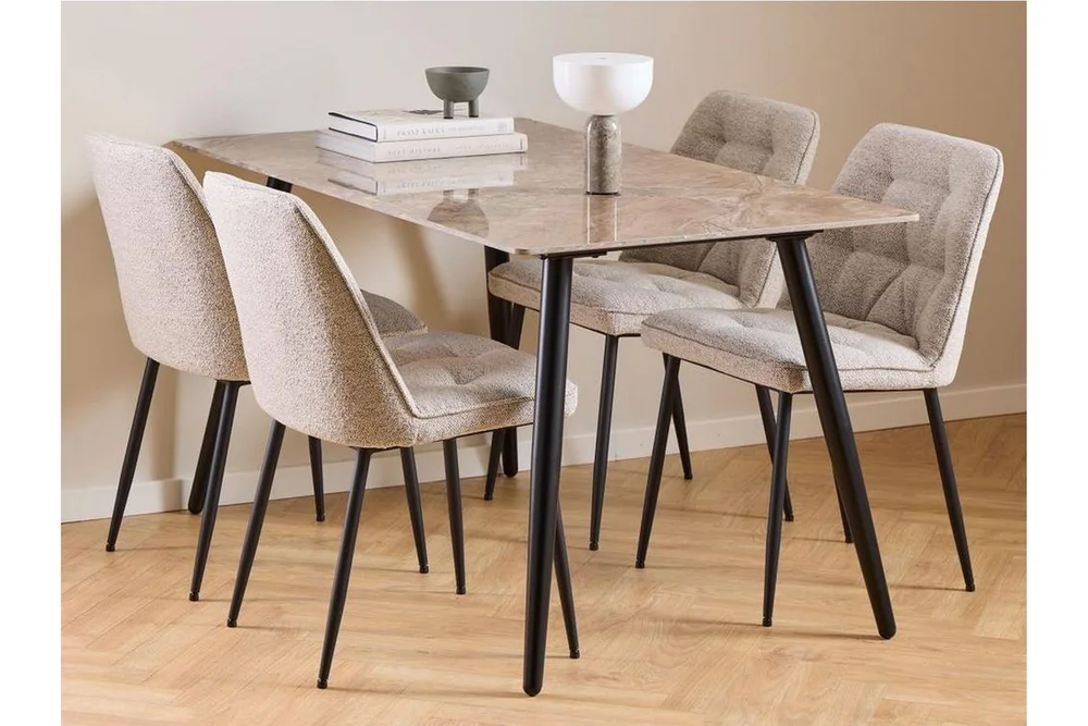 Sanjoan Spisegruppe 140 Cm + 4 Zabinka Spisestoler v:7941971
