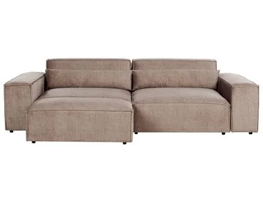Modulsofa 2-seters HELLNAR med fotskammel Lysebrun v:2256610
