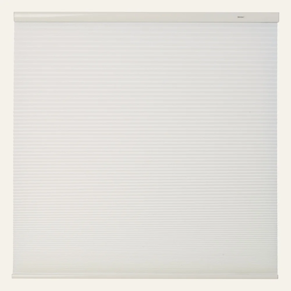 Lysfilt. dobbel plisségardin hvit - 160x160 cm v:8955045