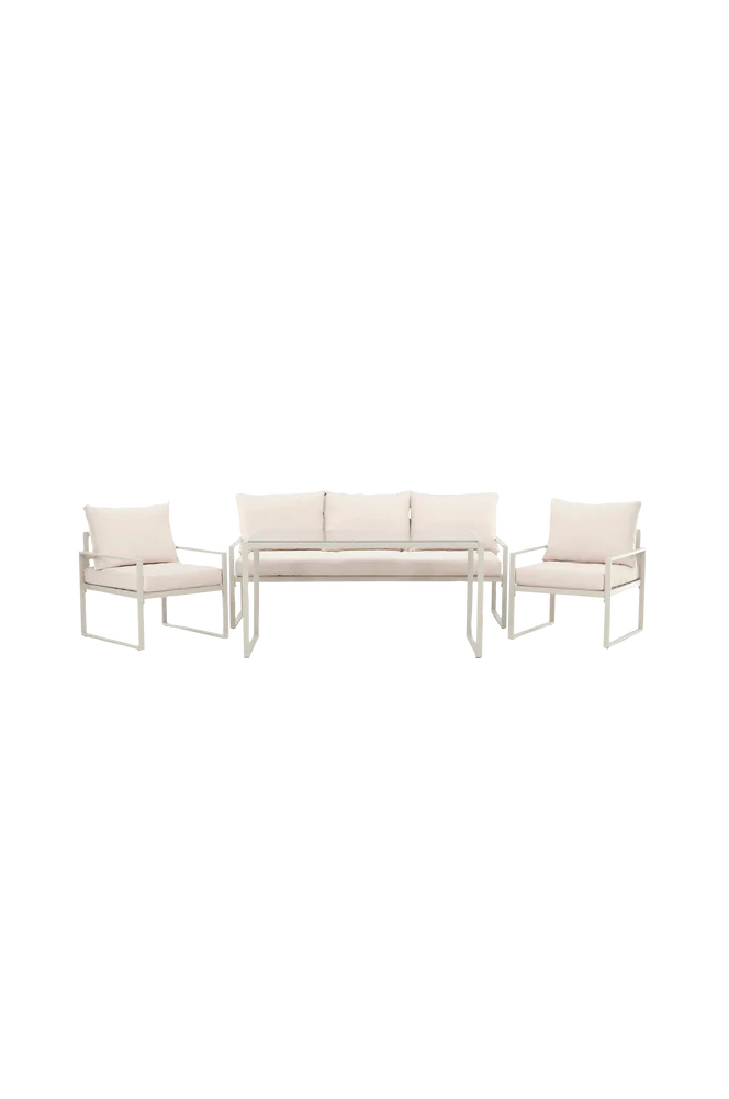 Catania Sofasett – Beige – Utemøbler & hage | m v:9080708 Catania Sofasett – Beige – Utemøbler & hage | m v:9080708