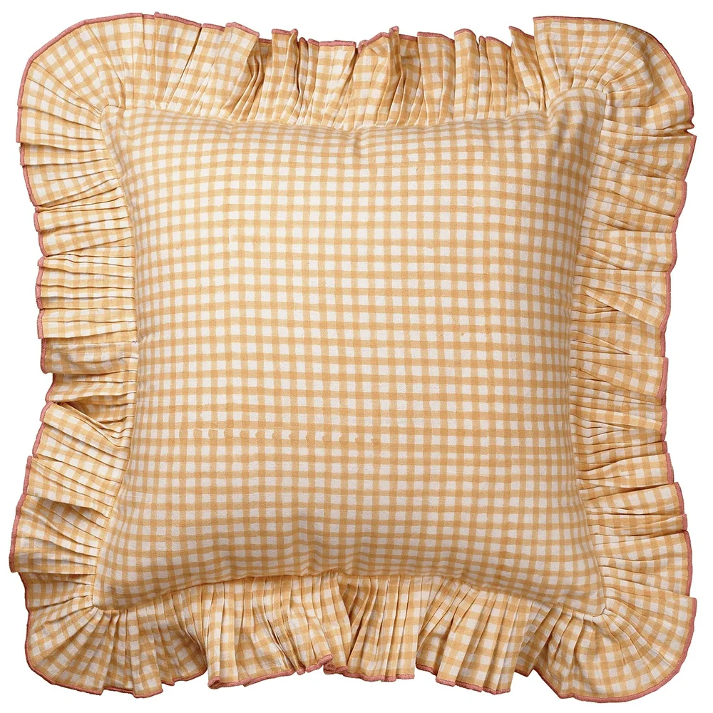 Vichy Putetrekk 40x40 cm, Gul v:6105508