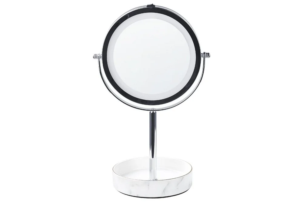 Sminkspegel Beliani Savoie Guld/Svart Silver||White v:5177499