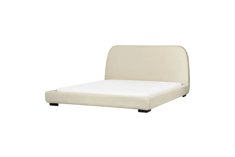 Dubbelsäng Beliani Roisel med lamellram 160×200, Bouclé Beige 160×200 VALUE_MISSING_3 v:7828465