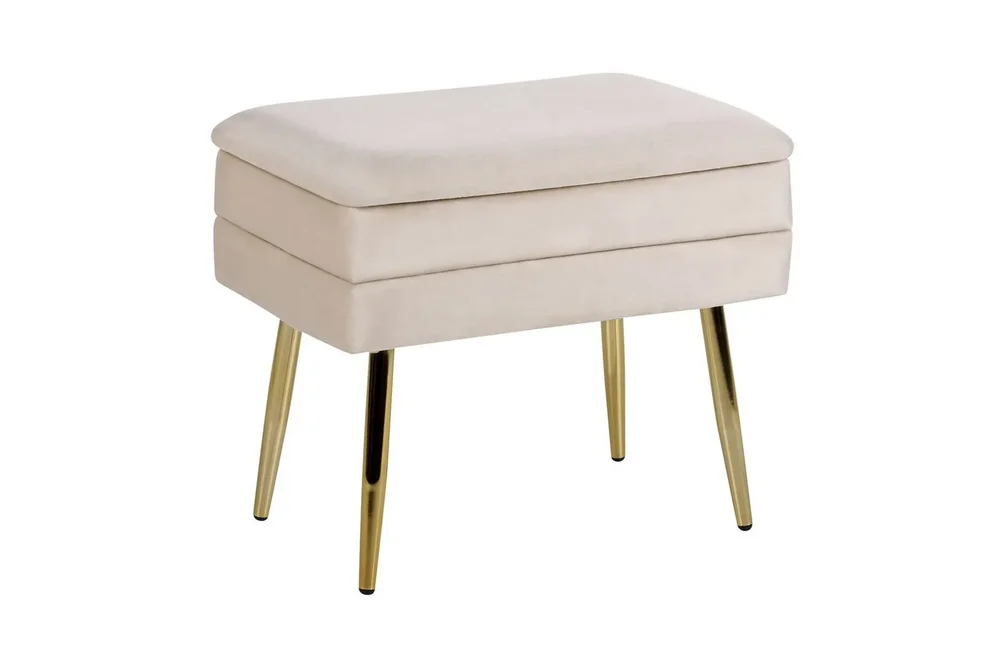 Oppbevaringsbenk Odessa Beige/Gull v:7570125 Oppbevaringsbenk Odessa Beige/Gull v:7570125