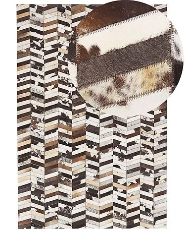 Teppe AKYELE Brun 140 x 200 cm Ekte skinn v:7543962