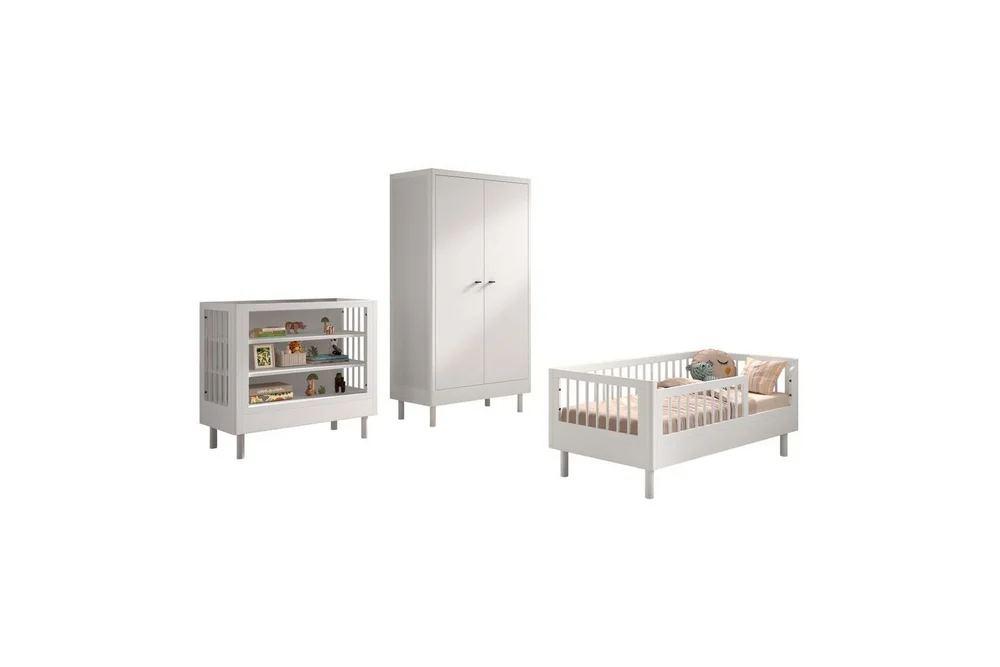 Juniorseng med stelleenhet og garderobe Forrest Hvit bøk v:1467936 Juniorseng med stelleenhet og garderobe Forrest Hvit bøk v:1467936