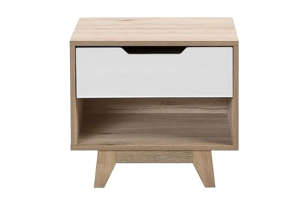 Hultz Nattbord 50 cm med Oppbevaring Skuff + Hylle v:4393291