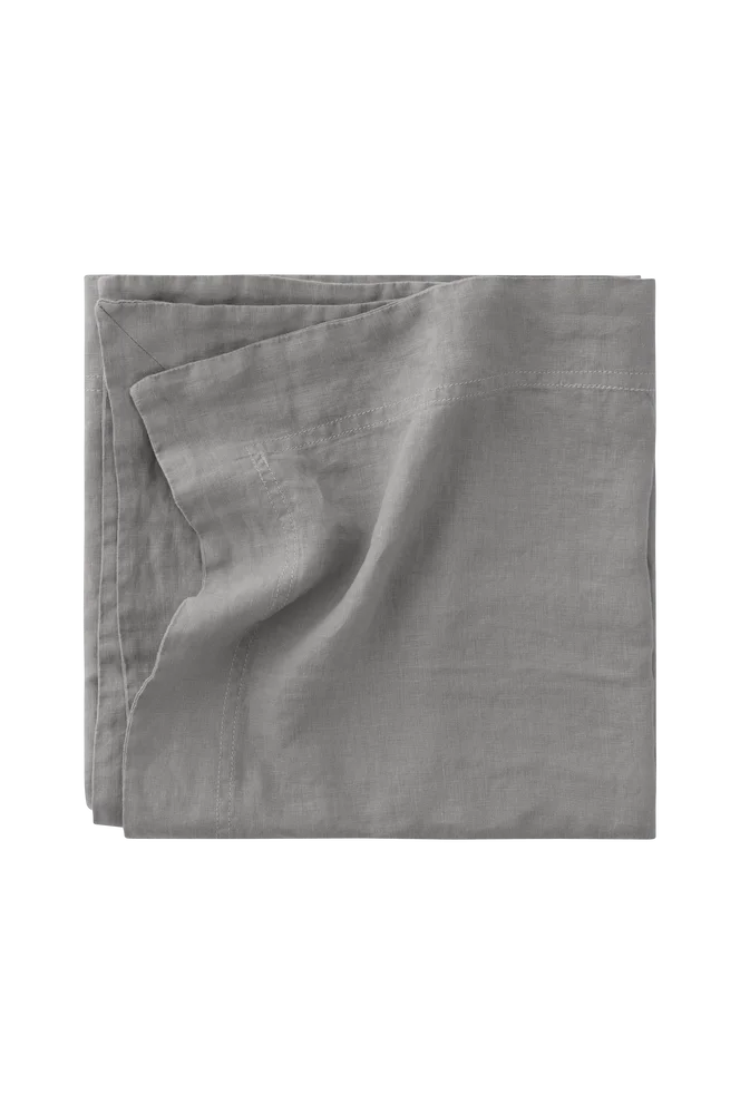 Duk Malva i 100% lin 140x140 cm - Grå - Tekstiler | m v:794475