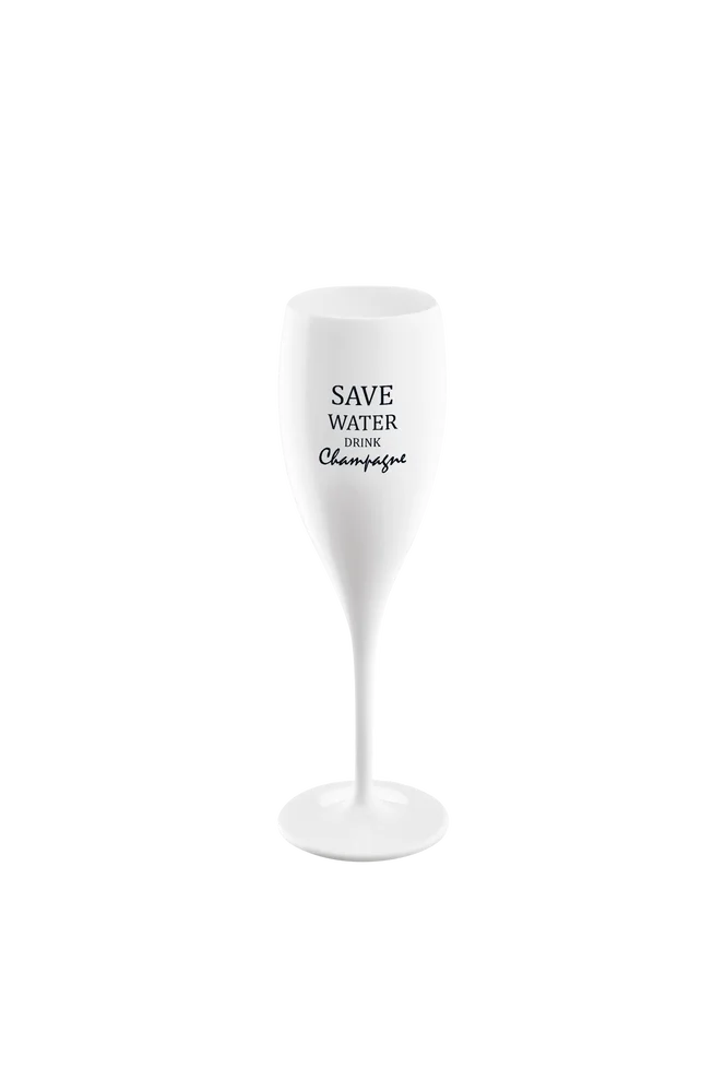 Champagneglass Med Print 6-pk CHEERS 100 ml - Hvit - Kjøkken & husholdning | m v:9921181