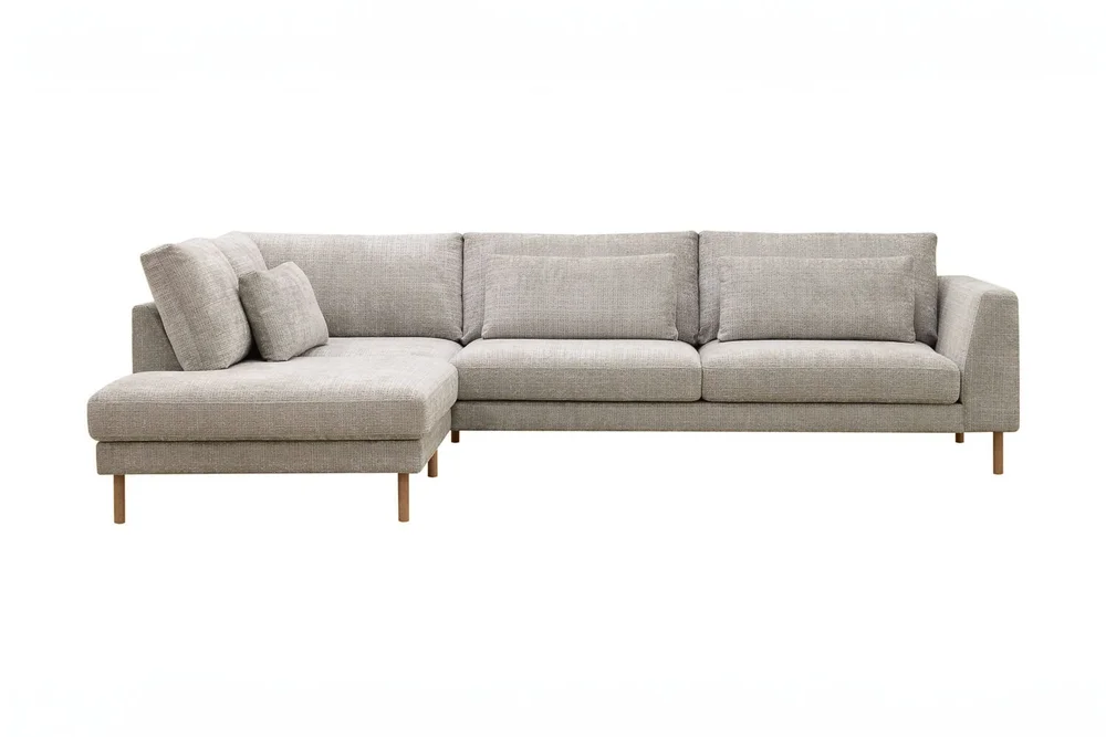 Florenz 4-seters Venstrevendt L-formet Sjeselongsofa i Stoff v:7580133