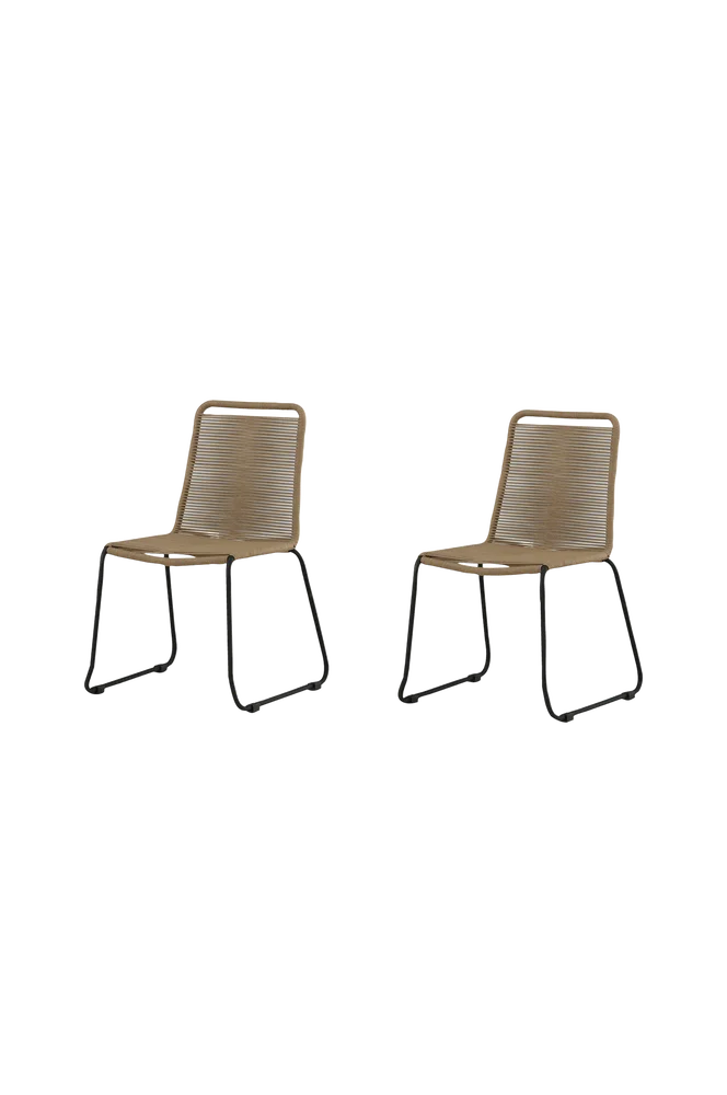 Spisestol Lindos, 2-pk - Beige - Utemøbler & hage | m v:9406659