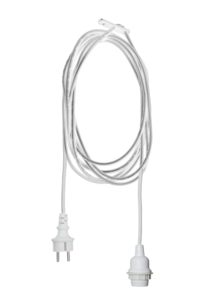 TRÅDEN ledning for utendørs bruk E27 – 2,5 m – Hvit – Belysning | m v:4617423 TRÅDEN ledning for utendørs bruk E27 – 2,5 m – Hvit – Belysning | m v:4617423