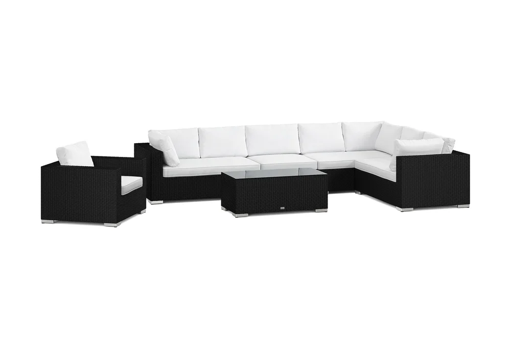 Bahamas utendørs L-sofa høyre 8-seters med lenestol og bord v:8481613 Bahamas utendørs L-sofa høyre 8-seters med lenestol og bord v:8481613