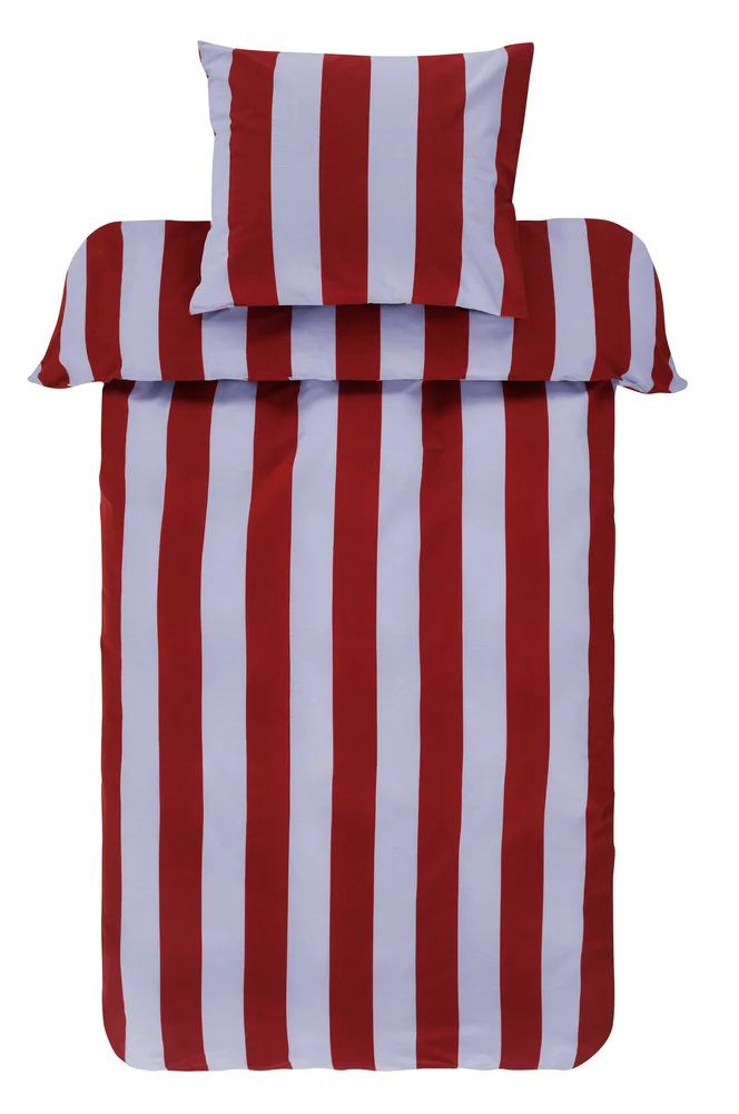 BLOCKY STRIPE dynetrekksett enkeltseng - Blå - Tekstiler | m v:7749256