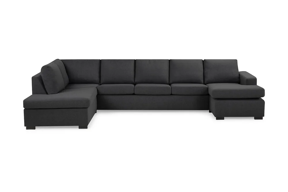 Crazy 5-seters Venstrevendt U-formet X-Large Sofa med Divan og Sjeselong i Stoff v:4079933
