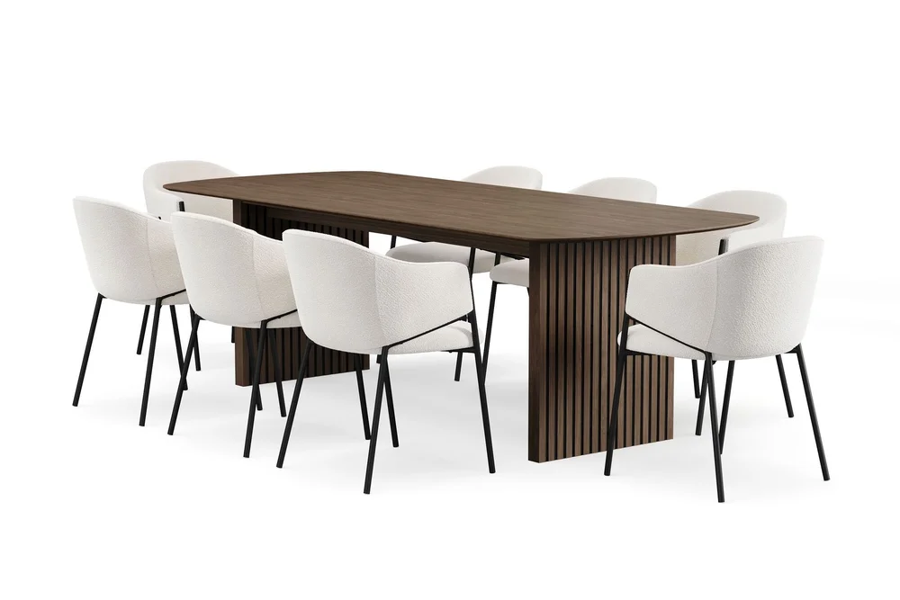 Richeto spisebord 240 cm med 8 Filip spisestoler v:9745001