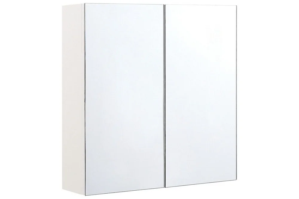 Baderomsskap med speil Navarra Hvit, Sølv, 60x14x60 cm v:1063173 Baderomsskap med speil Navarra Hvit, Sølv, 60x14x60 cm v:1063173